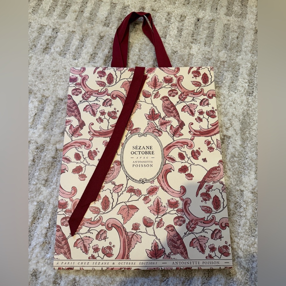Sezane & Octobre Pink Patterned Tote Bag